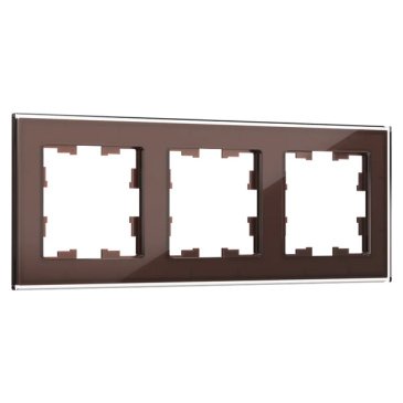 Рамка стеклянная 3 поста IEK BRITE BR-M32-G-K45 РУ-3-2-БрТБ бронза