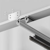 Шинопровод однофазный Unity TRA001MP-112S 2.0м Unity в натяжной ПВХ потолок серебро