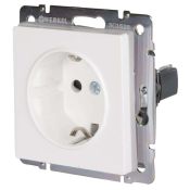 Штепсельная розетка встраиваемая WERKEL 16A 250V WL01-SKGS-01-IP31 / W1171101 с/з и шторками  белый
