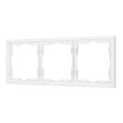 Рамка пластик 3 поста Arlight FRM-NOBE-SFPL-3-WH 054219 белый