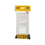 Рамка пластик 2 поста IEK BRITE BR-M22-44-K36 РУ-2-БрЖ-44 жемчуг IP44
