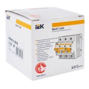 Автоматический выключатель 3-пол. 100А ВА47-100 D 10кА MVA40-3-100-D KARAT IEK