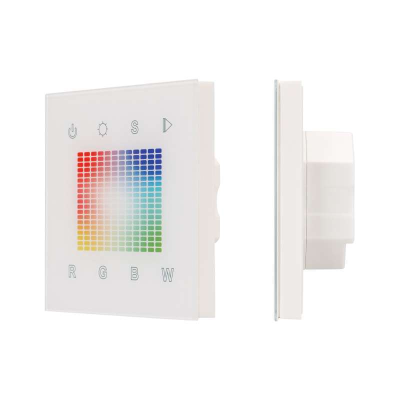 Панель сенсорная встраиваемая 018277 SR-2831S-AC-RF-IN White (220V,RGB,1зона)