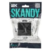 Штепсельная розетка встраиваемая IEK SKANDY 10А SK-R13-10-K02 SK-R01Bl без з/к с з/ш черный