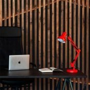 светильник настольный без лампы TLI-221  E27 UL-00002121 на струбцине красный