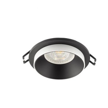 Встраиваемый светильник без лампы DENKIRS LEMVIK DK2400-BK GU10/GU5.3 черный круглый