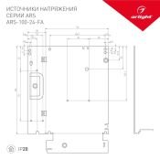Блок питания (AC-DC) 24V 108W 027327(1) ARS-100-24-FA кожух