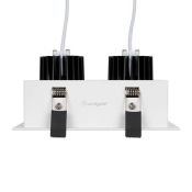 Встраиваемый светильник  18W Белый дневной 024138 CL-KARDAN-S180x102-2x9W 220V IP20 поворотный прямоугольный белый