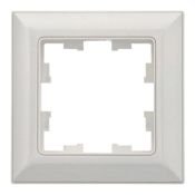 Рамка пластик 1 пост IEK BRITE BR-M12-12-K01 РУ-1-Бр белый/белый