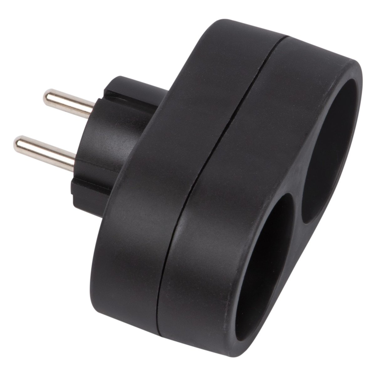 разветвитель -двойник Uniel без заземления UL-00011234 S-ES2-16O BLACK