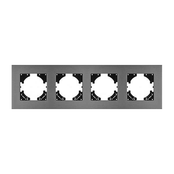 Рамка металлическая 4 поста Arlight AKIRY 049743 FRM-AKIRY-SFAL-4-SR серебристый