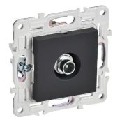 ТВ-розетка встраиваемая проходная IEK SKANDY SK-A10-P-K53 SK-A17G графит