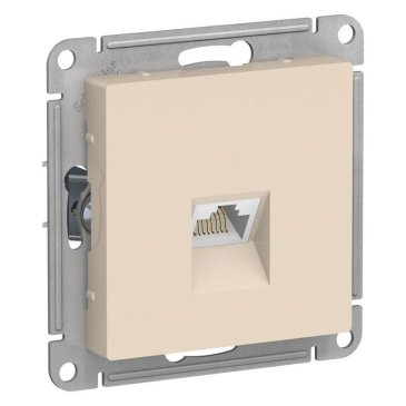 Розетка встраиваемая компьютерная ATLASDESIGN ATN000283 RJ45 бежевый