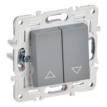 Выключатель жалюзи 10А SK-V12Gr серый SK-V15-0-10-K03 SKANDY IEK