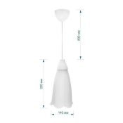 Подвесной светильник без лампы 16-20 1x15W E27 &quot;Брауэр&quot; фигурный белый