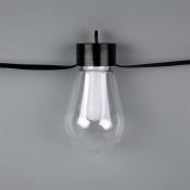 Умная гирлянда «Нить» RGB с насадками «Лампочки» темная нить, управление с приложения, USB, 6.0 м., USB, 20Led, IP20