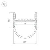 алюминиевый профиль ARL ARH-WIDE-H20-2000 ANOD 018859