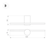 Накладной светильник 12W Черный 036930 SP-VINCI-S900x55 230V IP20 поворотный белый дневной
