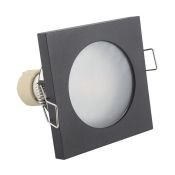 Встраиваемый светильник без лампы DENKIRS ENKEL DK3015-BK GU10 черный квадратный IP44