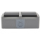 Блок горизонтальный 2 розетки INDUSTRIAL KR-78-0614 с/з серый керамический IP54 KRANZ