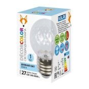 лампа декоративная светодиодная Ананас D45 Белый 1.0W  UL-00010065 LED-D45-1W-6000K-E27-CL-С PINEAPPLE