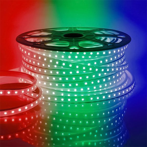 Светодиодная лента RGB 5060 220V 10W/m 60Led/метр герм 10-64 Стандарт IP65