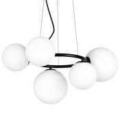 Люстра подвесная Lightstar без лампы 815057 GLOBO 5х40W G9 белый/черный