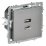Розетка встраиваемая USB IEK BRITE A+C 45Вт BR-U22-045-K46 РЮ11-2-БрС сталь