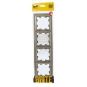 Рамка пластик 4 поста IEK BRITE BR-M42-K37 РУ-4-БрШ шампань