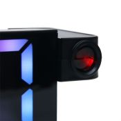 Часы - будильник электронные настольные RGB с проекцией на потолок, термометром, календарем, USB черный