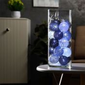 гирлянда НИТЬ Белый с насадками «Клубки кофейные» прозрачная нить, 20 LED, 5м IP20  220 В