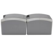 Блок вертикальный 2 розетки INDUSTRIAL KR-78-0616 с/з серый керамический IP54 KRANZ
