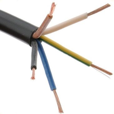 Провод ПВС 5х0.75 черный