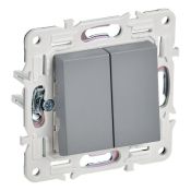 Выключатель встраиваемый двухклавишный IEK SKANDY SK-V20-0-10-K03 SK-V04Gr серый Выключатель встраиваемый двухклавишный IEK SKANDY SK-V20-0-10-K03 SK-V04Gr серый