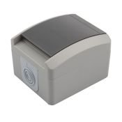 Розетка одноместная INDUSTRIAL KR-78-0612 с/з серая керамическая IP54 KRANZ