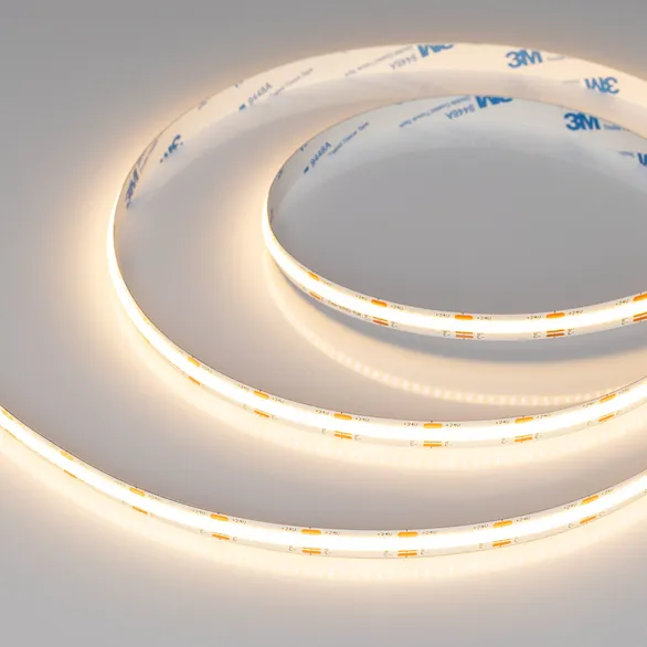 Светодиодная лента Белый теплый/белый CSP 24V  23W/m 640Led/метр 039740 COB-X640-10mm 2700/6000K