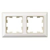 Рамка пластик 2 поста IEK BRITE BR-M22-12-1-K10 РУ-2-Бр бежевый/жемчуг
