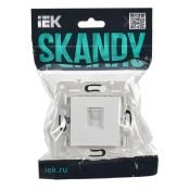 Розетка встраиваемая компьютерная IEK SKANDY SK-K10-1-K01 SK-K01W RJ45 кат.5E арктический белый