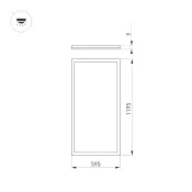 светильник -панель  60W Белый дневной 043580 DL-INTENSO-S600x1200 230V IP40 прямоугольный встраиваемый белый