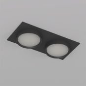 Встраиваемый светильник без лампы DENKIRS FLAT DK2092-BK 2xGX53 черный прямоугольный