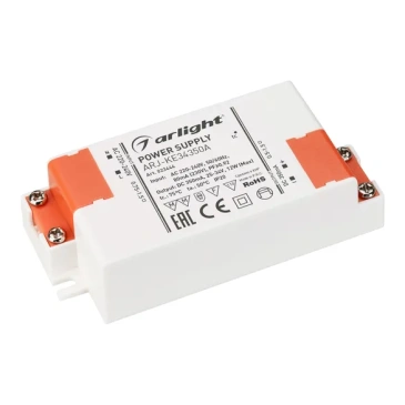 блок питания токовый (AC-DC) 350mA  12W 023444 ARJ-KE34350A PFC пластик