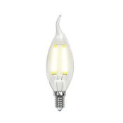 светодиодная лампа свеча на ветру Белый теплый  6W  LED-CW35-6W/WW/E14/CL PLS02WH  Sky