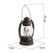 фигурка  светодиодная 4W Белый &quot;Снеговики&quot;, 501-061, 2Led, 4хААA, с эффектом снегопада, IP20