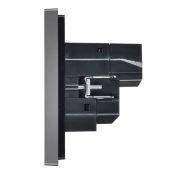 Штепсельная розетка встраиваемая IEK FORTE&PIANO 16А FP-R14-16-U21-D31-K46 FP545 с з/к и шторками с USB A+A 3,1А сталь