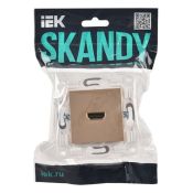 Розетка встраиваемая HDMI IEK SKANDY SK-H10-K98 SK-H01Sa песочный