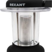 Светодиодный фонарь кемпинговый REXANT с компасом, противоскользящий пластик «черный вельвет», складная петля для подвеса, регулировка яркости