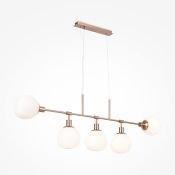 Люстра подвесная Maytoni без лампы MOD221-PL-05-G Эрих/Erich 5х40W E14 латунь