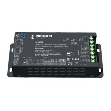 Контроллер SMART-PWM-104-73-SH-SUF Black (12-48V, 4x6A, RJ-45, TUYA Wi-Fi, 2.4G) 055882