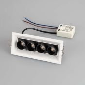 Встраиваемый светильник  10W Белый дневной  032229 MS-ORIENT-BUILT-TURN-TC-S67x150-10W 220V IP20 прямоугольный белый с черной вставкой