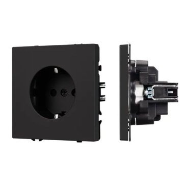 Механизм электрической розетки 054277 SCT-NOBE-MEU1-SFPL-BK (230V, 16A)